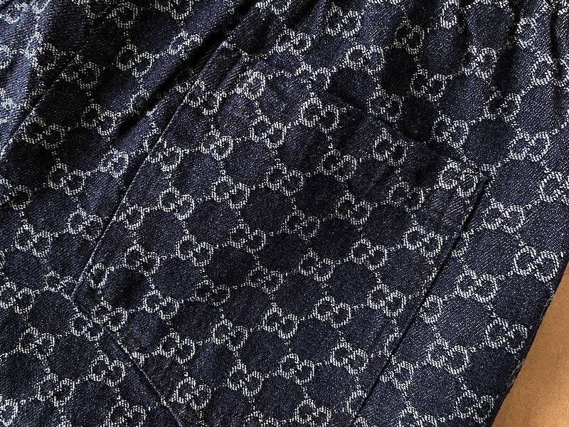 Штаны Gucci Monogamous Print "Blue/Black" фото № 5