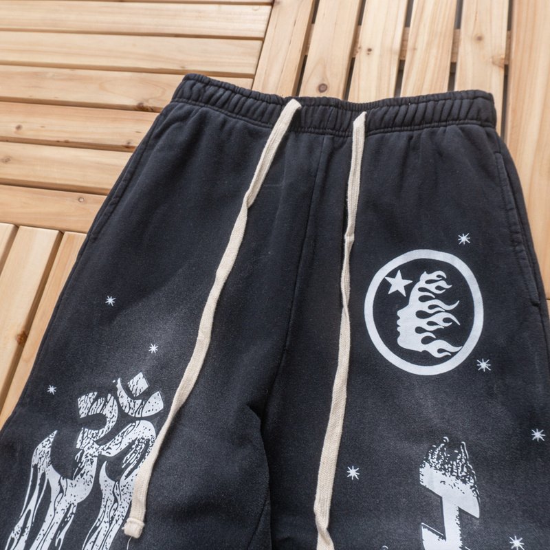 Штаны Hellstar Burning Logo "Black" фото № 3