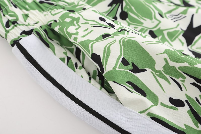 Штаны Palm Anges Lily Print - Straight "Green/White" фото № 5