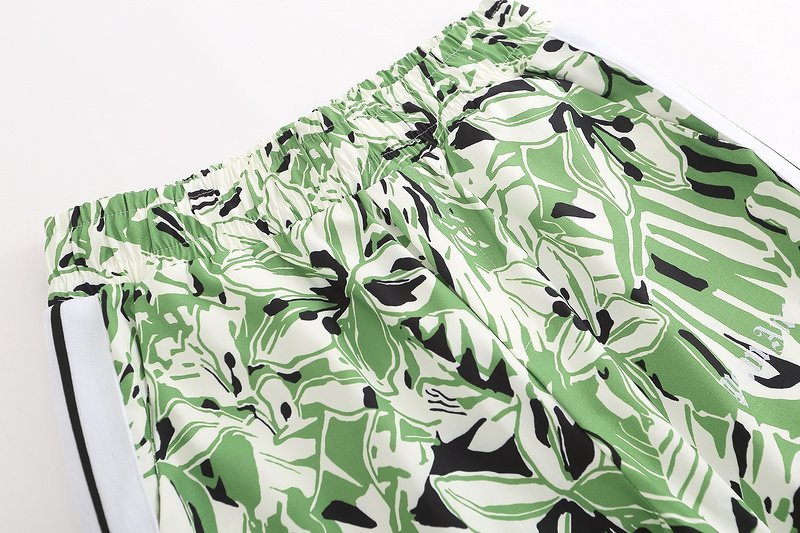 Штаны Palm Anges Lily Print - Straight "Green/White" фото № 7