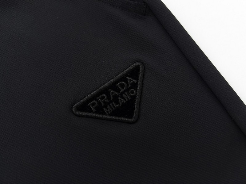 Штаны Prada With Triangular Insert Logo "Black" фото № 2