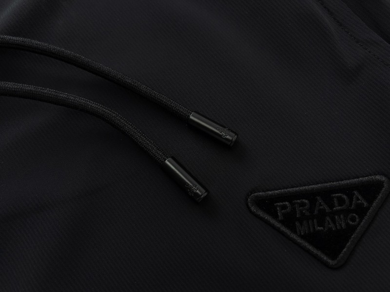 Штаны Prada With Triangular Insert Logo "Black" фото № 6