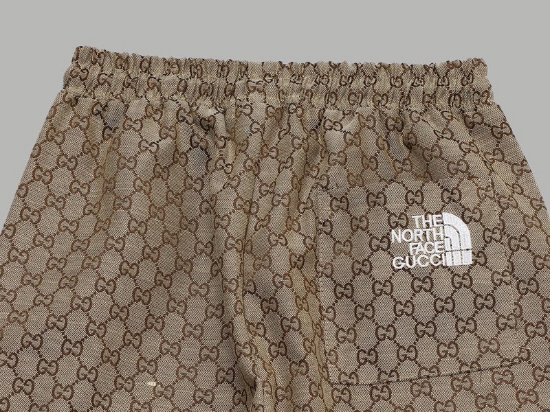 Штаны The North Face X Gucci With Logo Print Of The Letter G "Brown" фото № 3