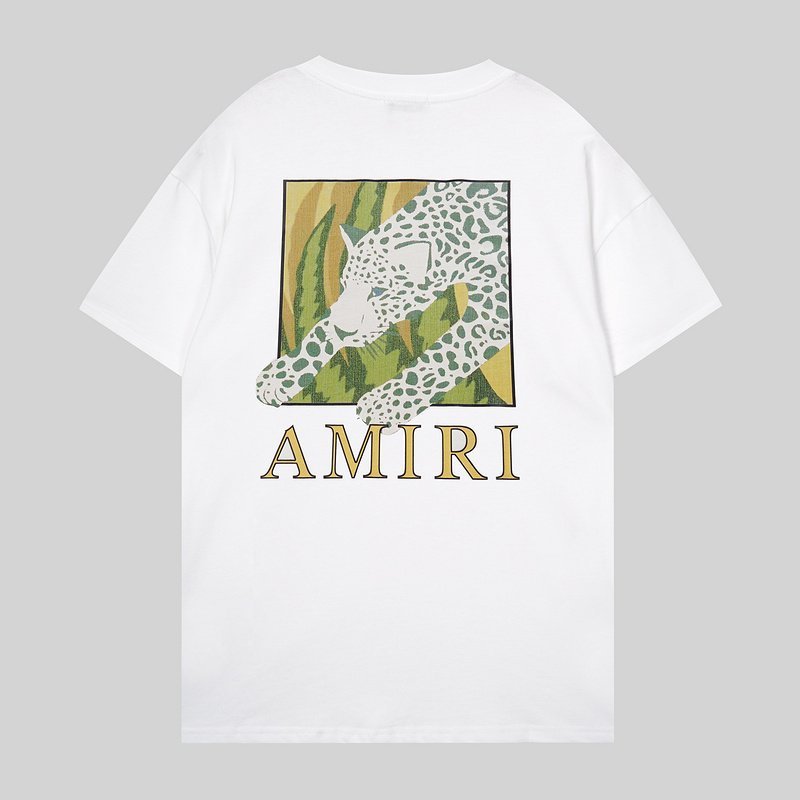 Футболка Amiri Leopard Inside Green Rectangle Print "White" фото № 2