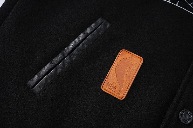 Бомбер Louis Vuitton NBA Co branded Leather Sleeve Baseball "Black" фото № 4