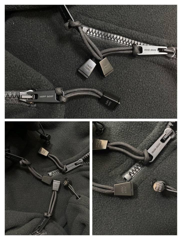 Куртка-бомбер Miu Miu Frontside Small White Logo Miu Miu "Black" фото № 6