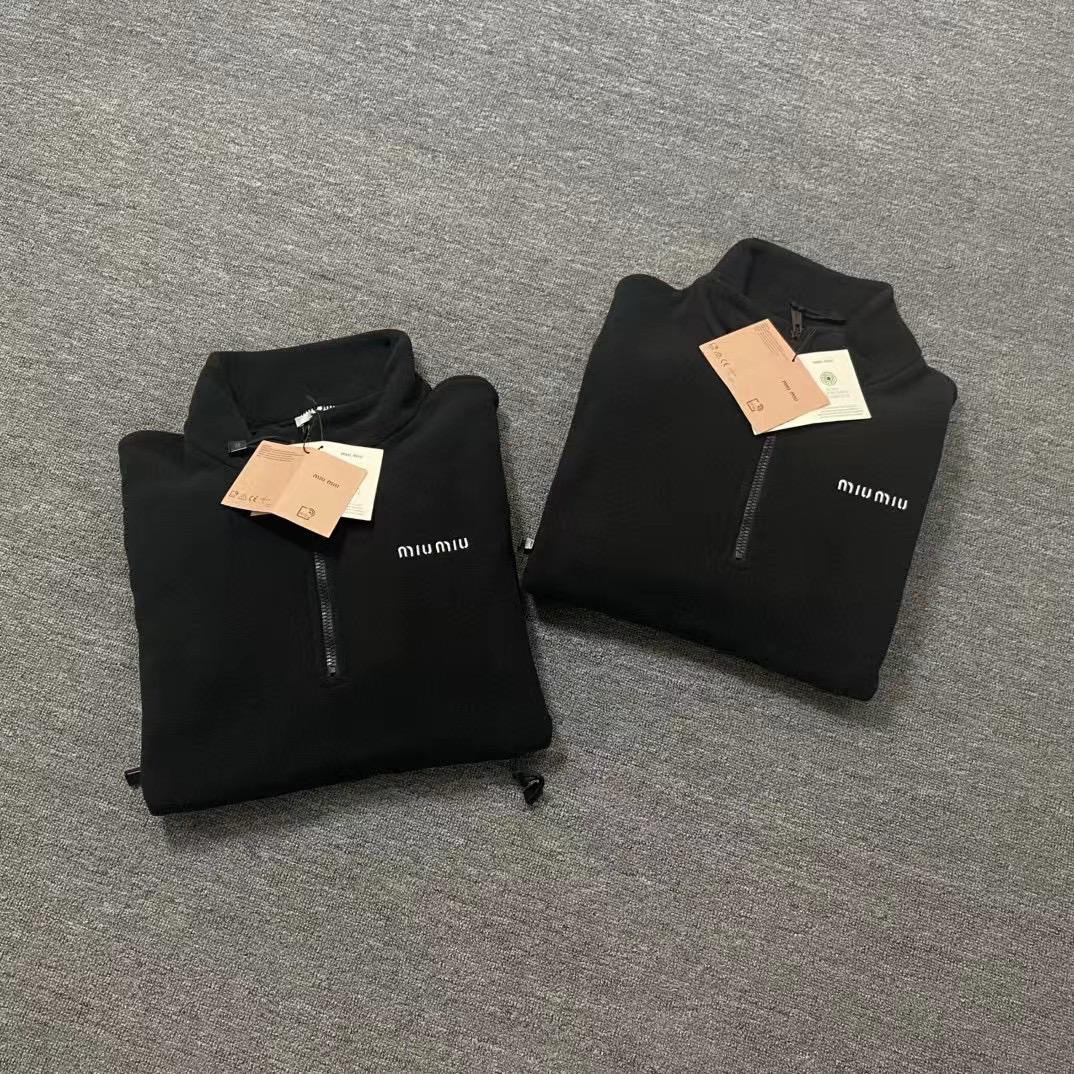 Куртка-бомбер Miu Miu Frontside Small White Logo Miu Miu "Black" фото № 2