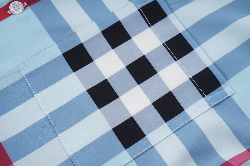 Рубашка Burberry Large Check Print "Blue" фото № 5