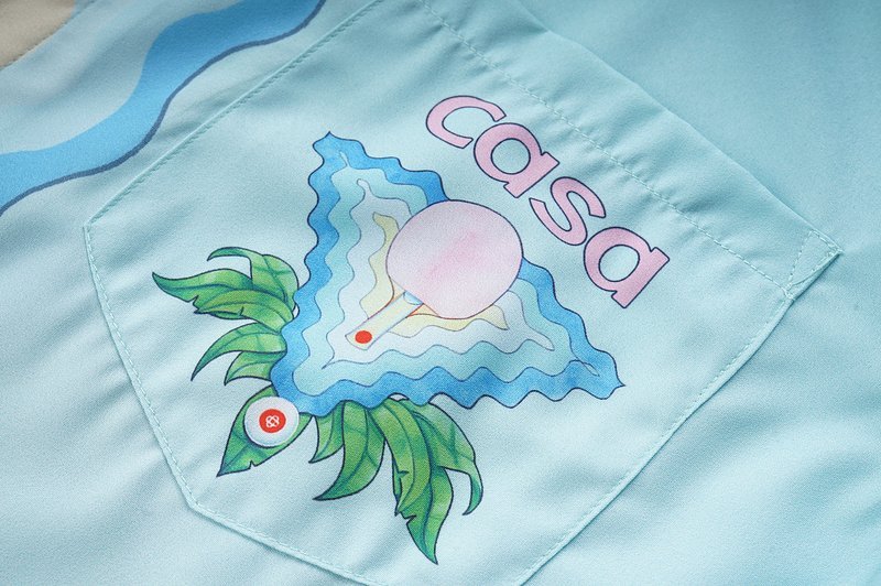 Рубашка Casablanca Print Tennis Rackets "Blue" фото № 4