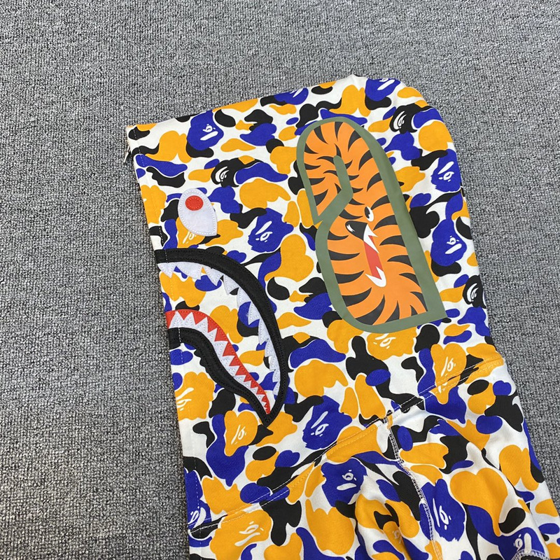 Худи A Bathing Ape Spotted With Hood ZIP "Orange/Blue" фото № 4