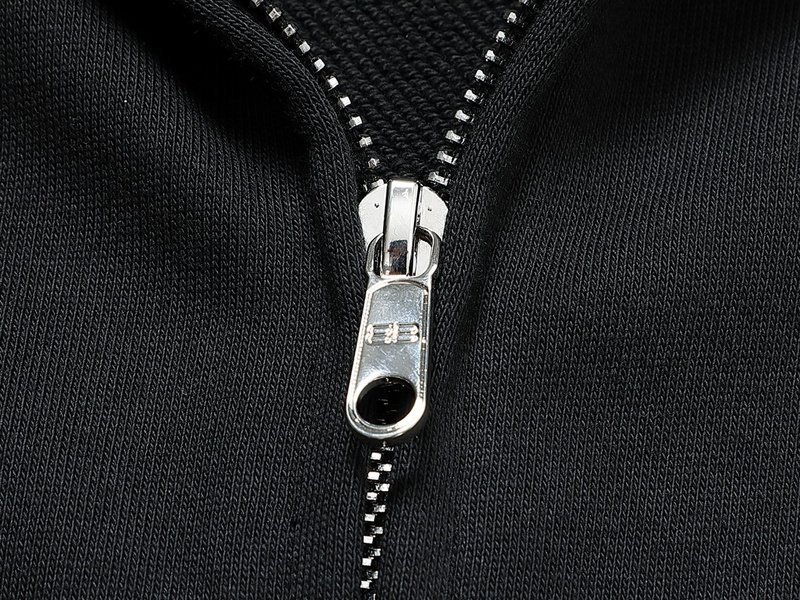 Худи Balenciaga With Yellow Text Logo On The Back - ZIP "Black" фото № 7