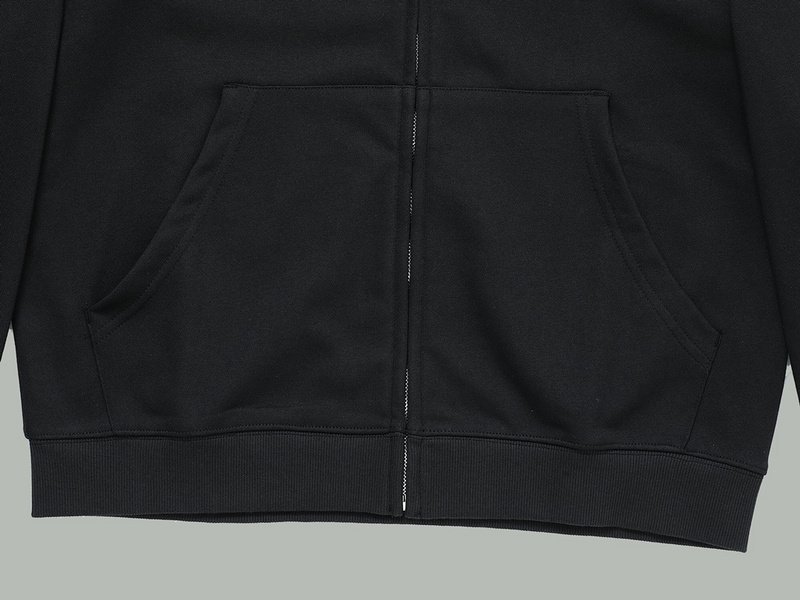 Худи Balenciaga With Yellow Text Logo On The Back - ZIP "Black" фото № 8