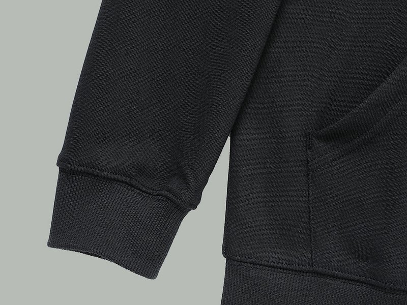 Худи Balenciaga With Yellow Text Logo On The Back - ZIP "Black" фото № 9