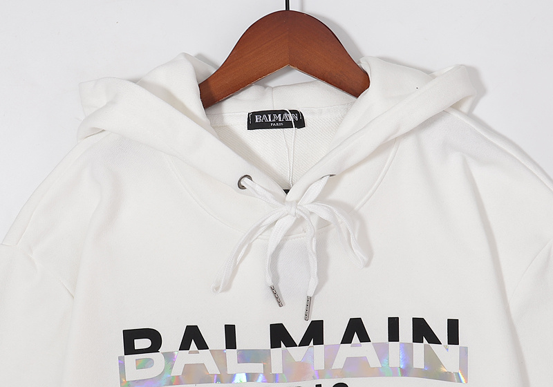 Худи Balmain Reflective Print "White" фото № 7