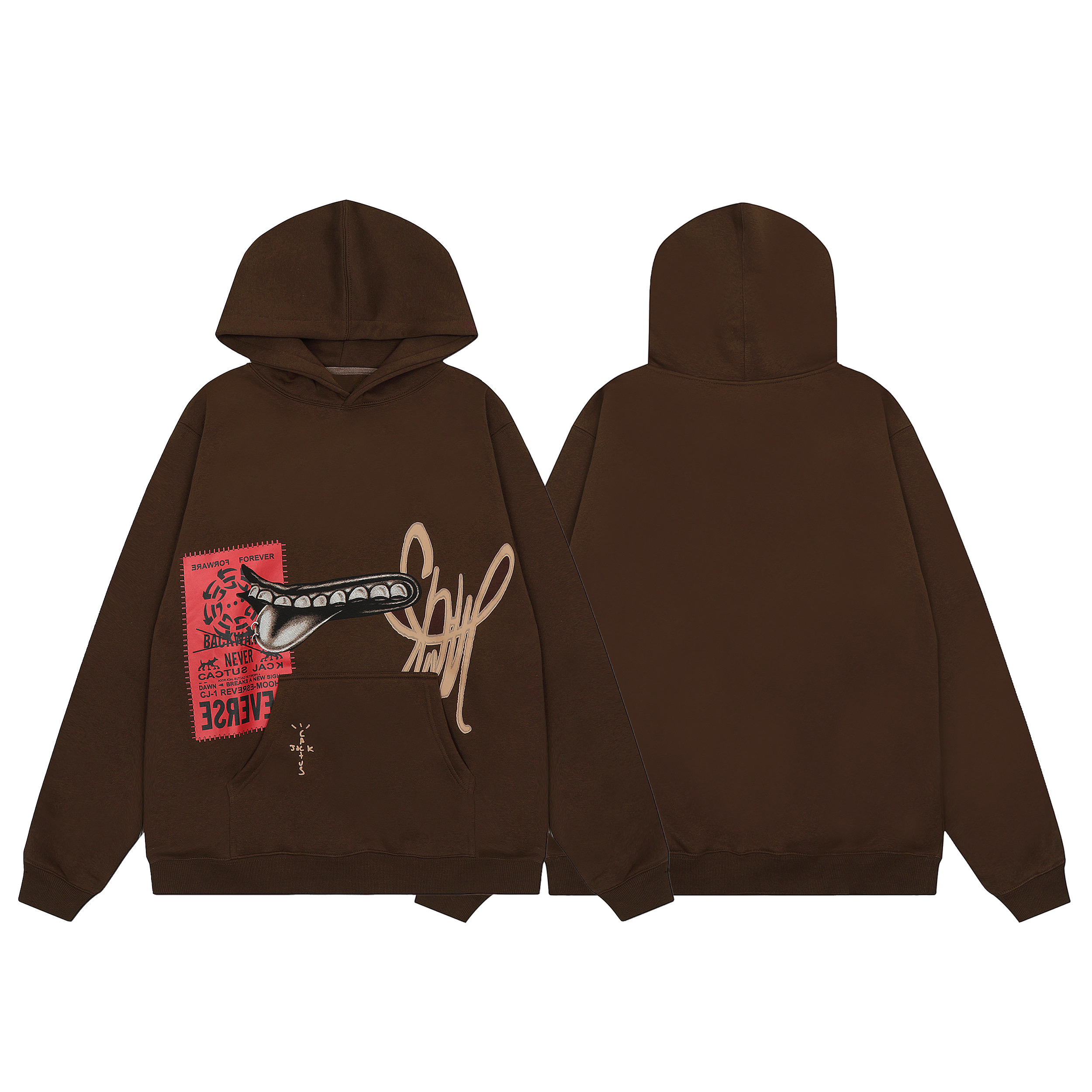 Худи Cactus Jack Merch Forever Forware Grin "Brown" фото № 7