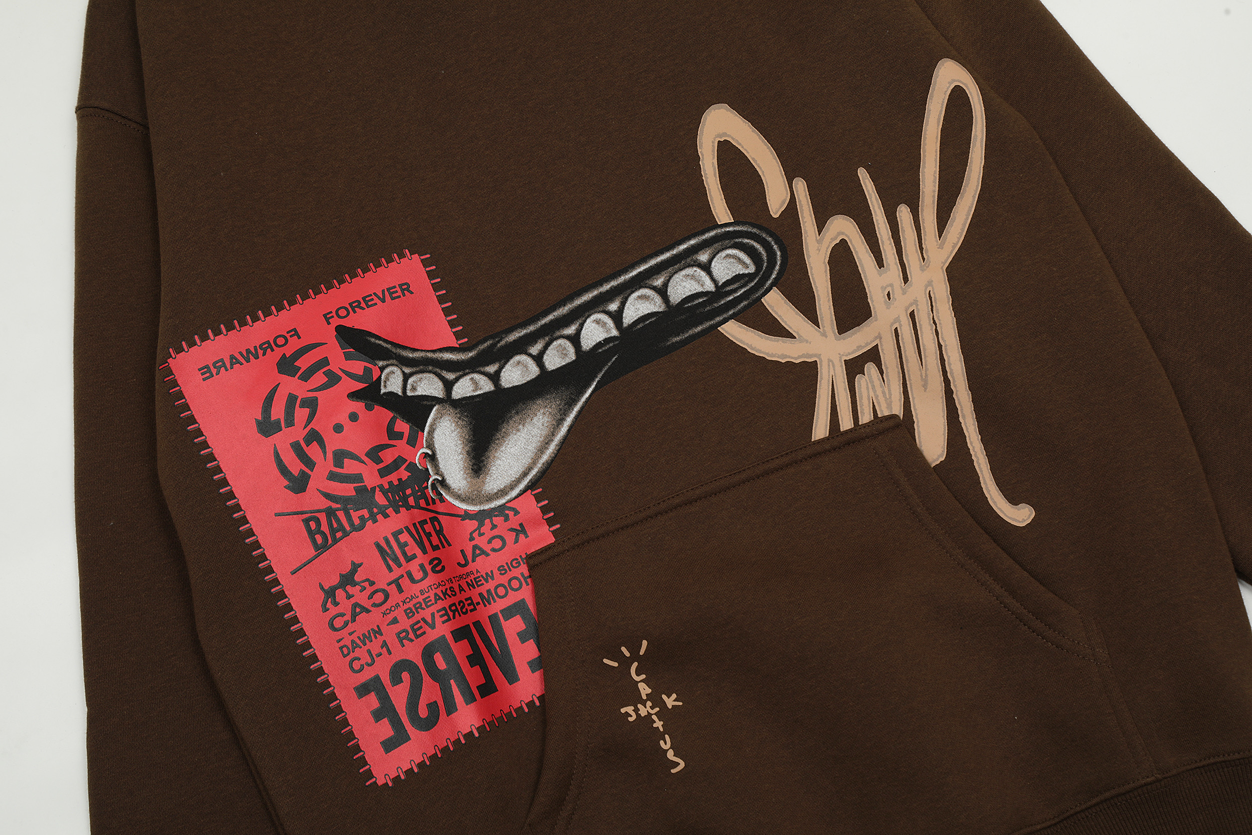 Худи Cactus Jack Merch Forever Forware Grin "Brown" фото № 5