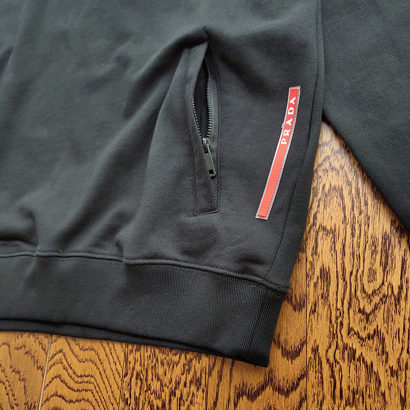 Худи Prada Leather Pocket With Logo "Black" фото № 6