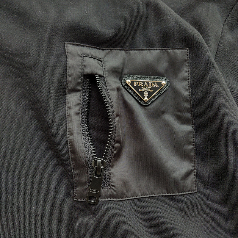 Худи Prada Leather Pocket With Logo "Black" фото № 7