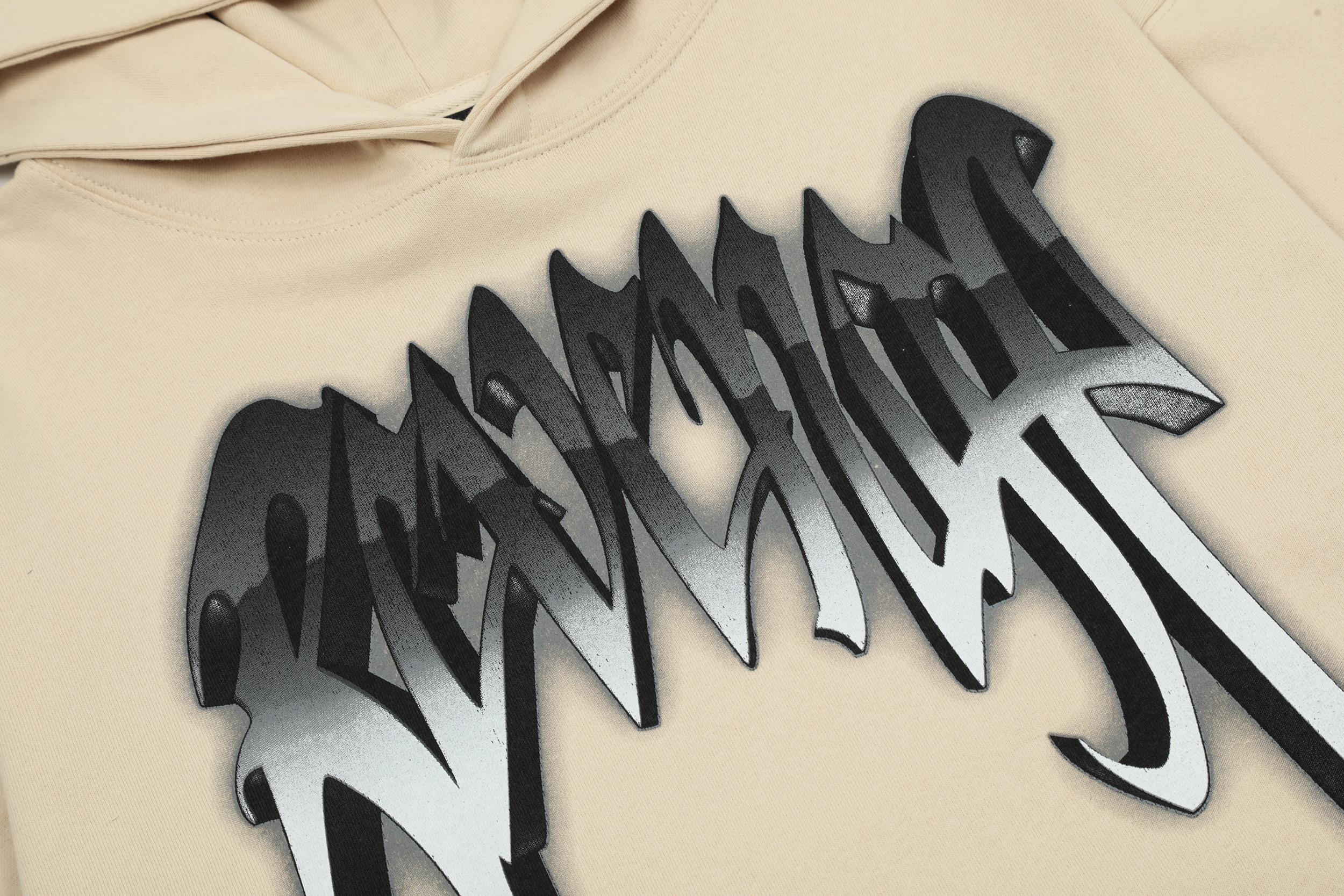 Худи Revenge Skull Back "Beige" фото № 9