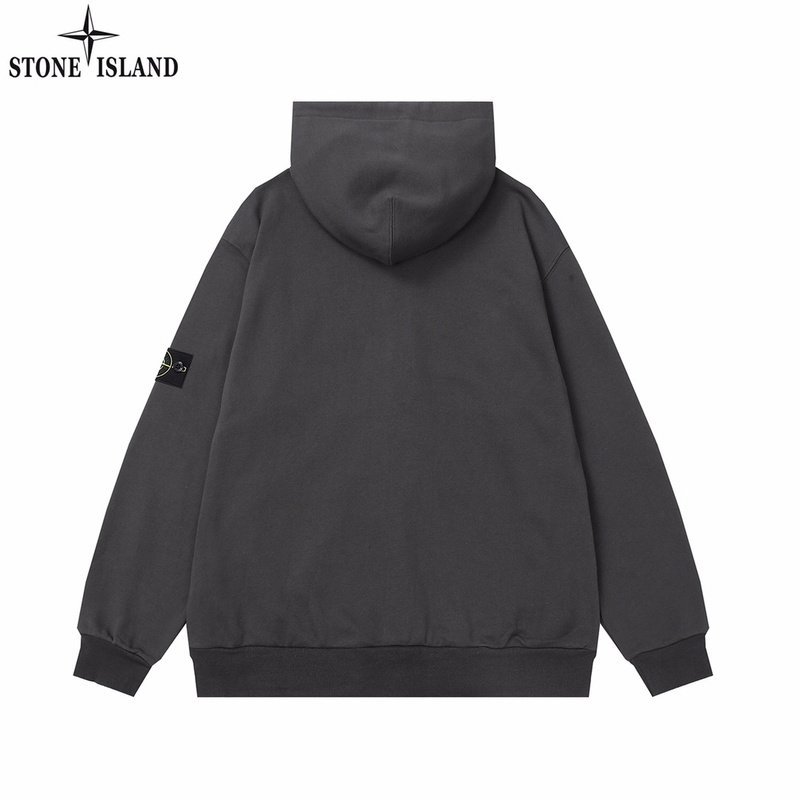 Худи Stone Island With Black Compass Logo Patch ZIP "Gray" фото № 2