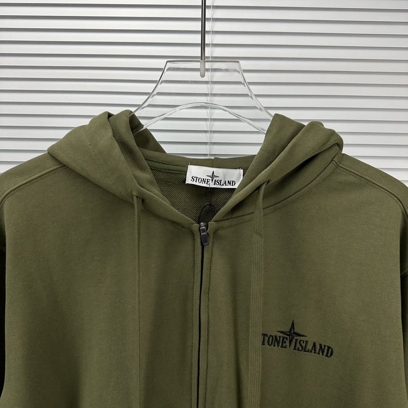 Худи Stone Island With Logo Brand - ZIP "Green" фото № 4