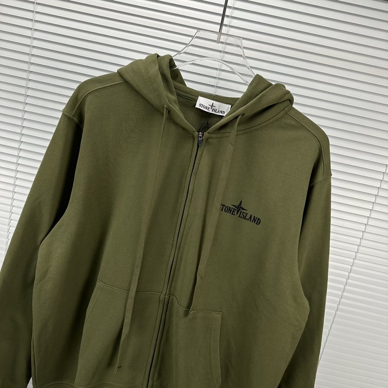 Худи Stone Island With Logo Brand - ZIP "Green" фото № 5