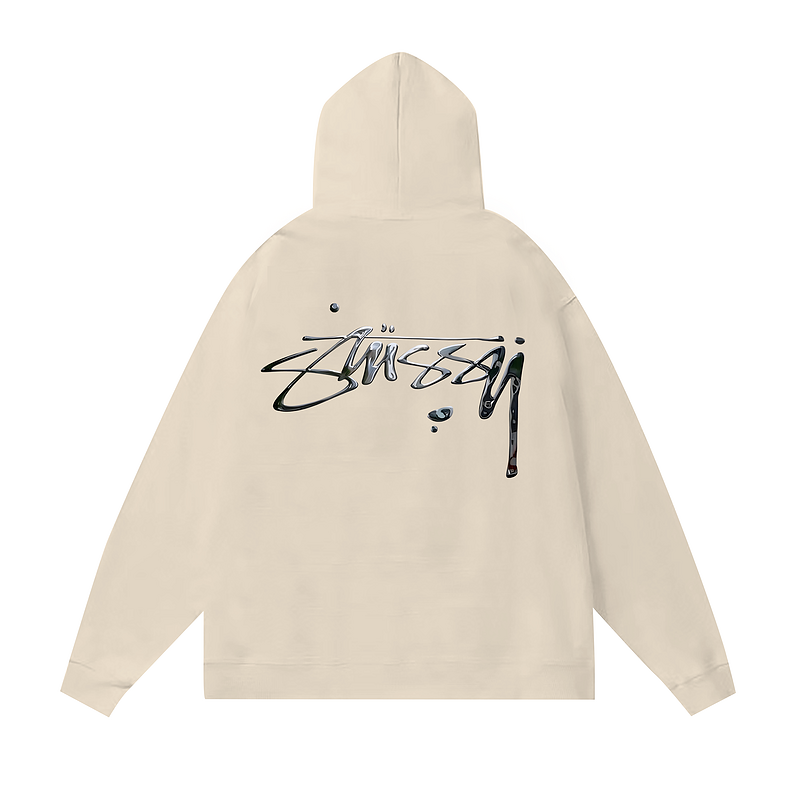 Худи Stussy With A Text Brand Logo "Beige" фото № 2