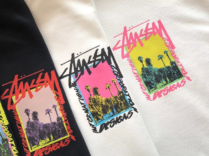 Худи Stussy Colorful Scenery Print "White/Pink" фото № 3