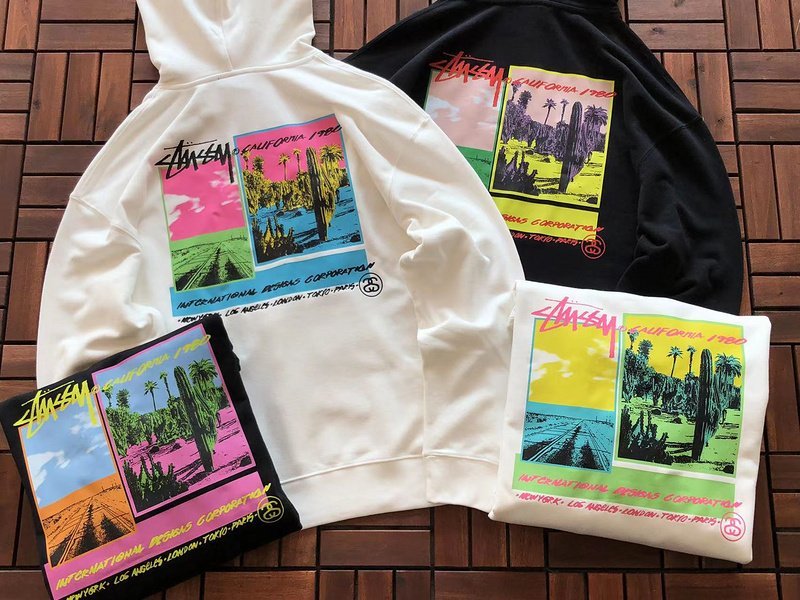 Худи Stussy Colorful Scenery Print "White/Pink" фото № 5