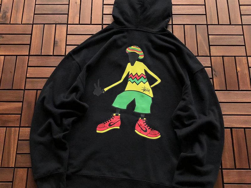 Худи Stussy Man In Colorful Clothes "Black" фото № 2