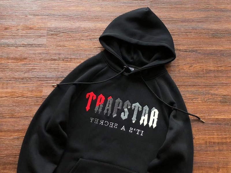 Худи Trapstar Wide Front Pocket And Mirror Inscription It's A Secret "Black" фото № 2