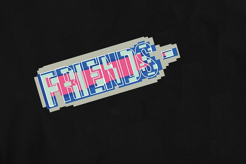 Худи Vlone Friends Pixels "Black" фото № 3