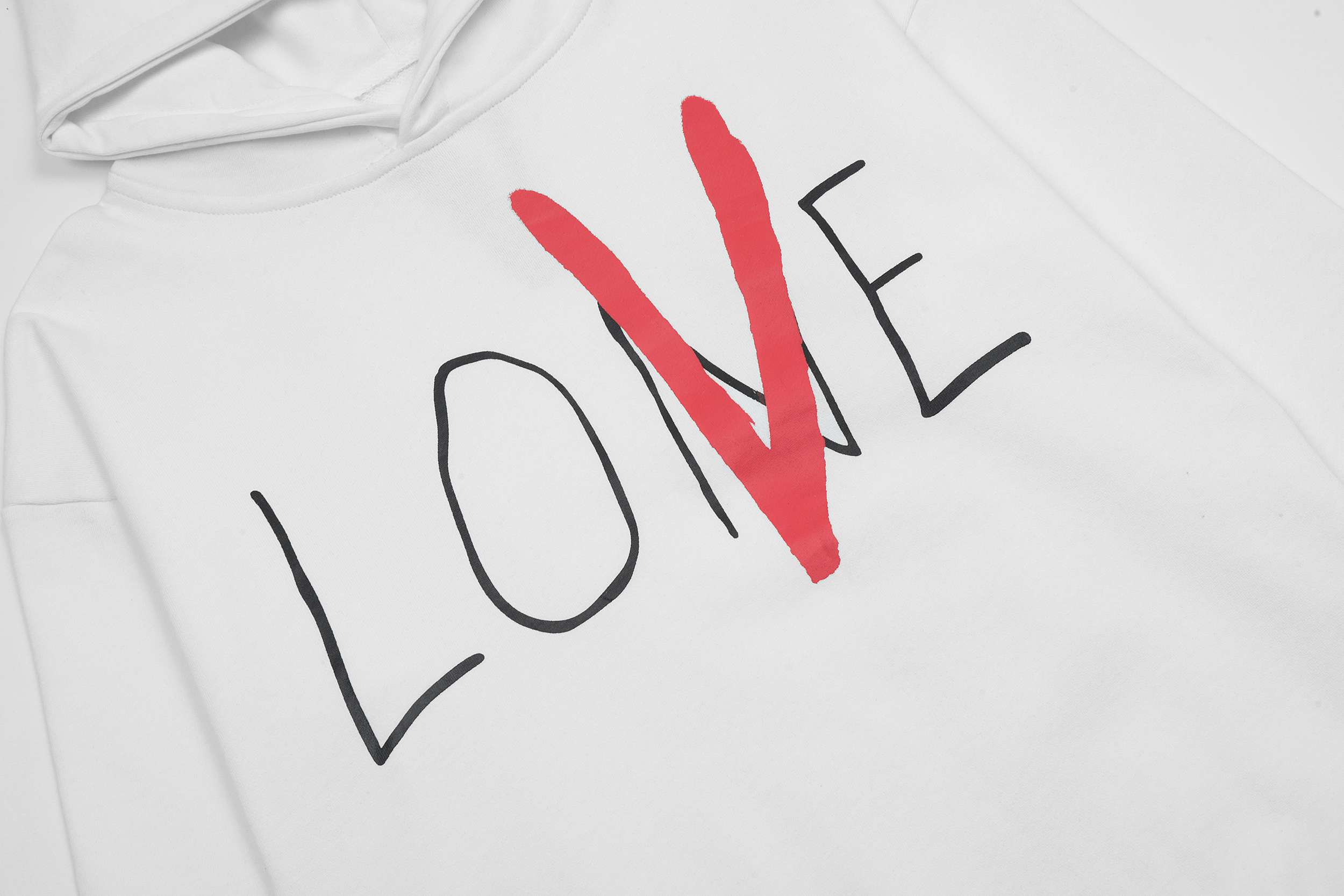 Худи Vlone Simple Red-V-Lone "White" фото № 6