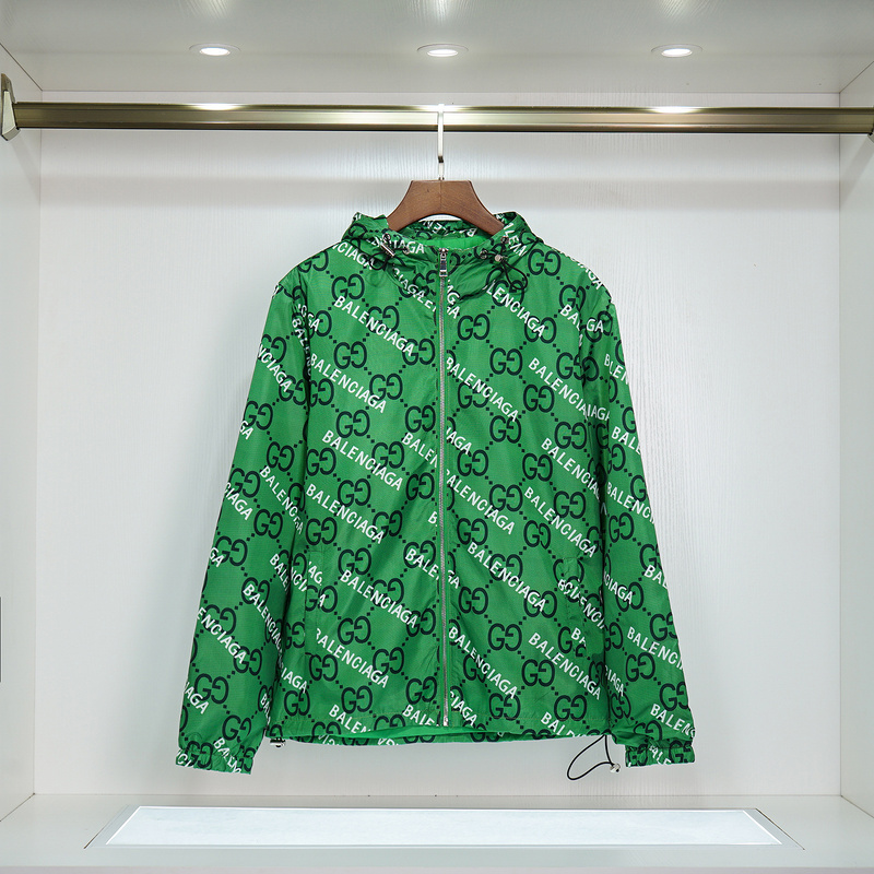 Ветровка Gucci X Balenciaga Name And Logo Of Brands "Green" фото № 2