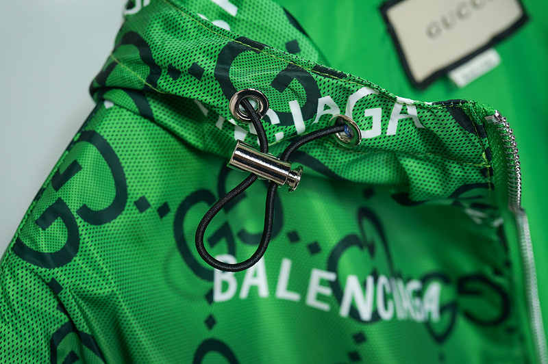Ветровка Gucci X Balenciaga Name And Logo Of Brands "Green" фото № 8