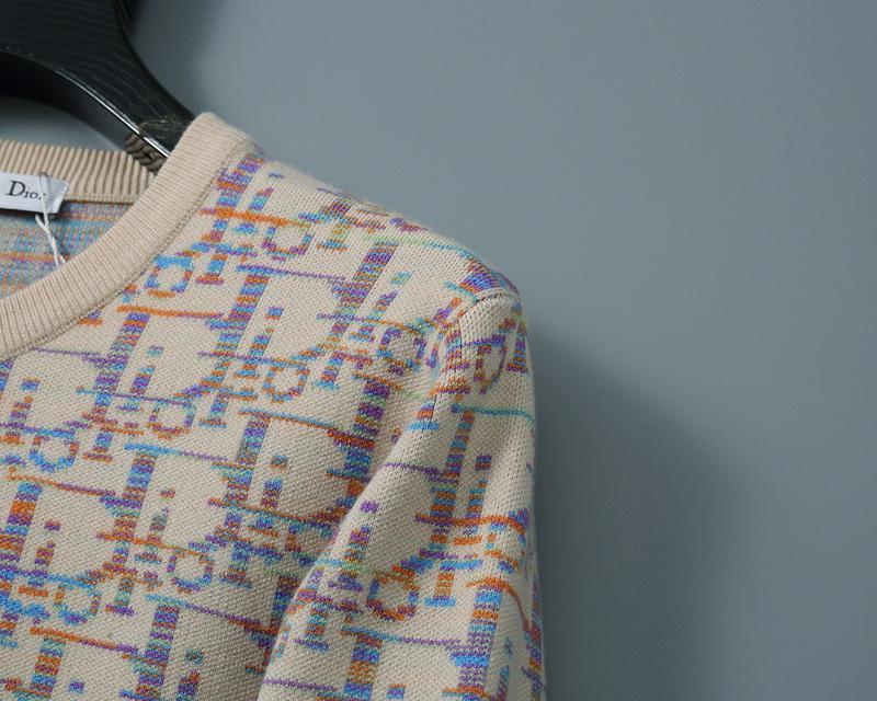 Лонгслив Christian Dior Colorful Print Logos Dior "Beige" фото № 3