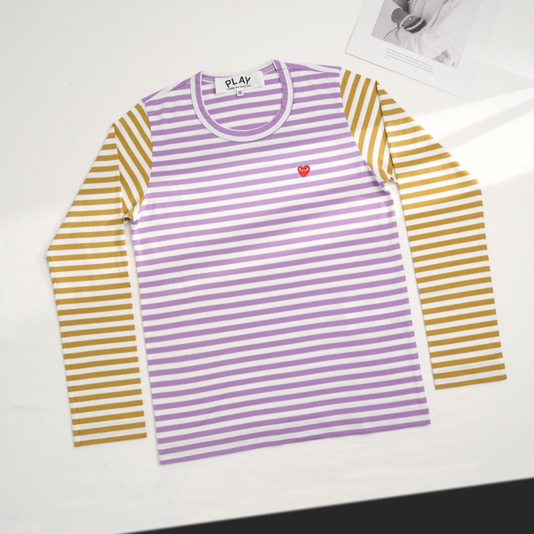 Лонгслив Comme des Garçons Play Sleeve Multicolors "Violet/Brown" фото № 2