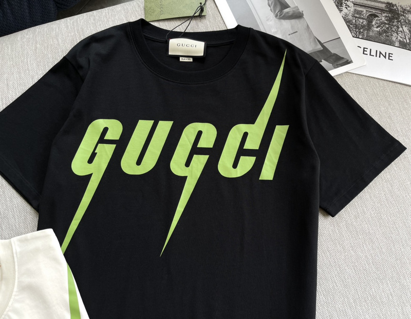 Футболка GUCCI Monochrome with Color Print "Black" фото № 4