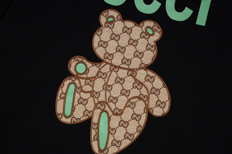 Лонгслив Gucci Branded Bear "Black" фото № 3