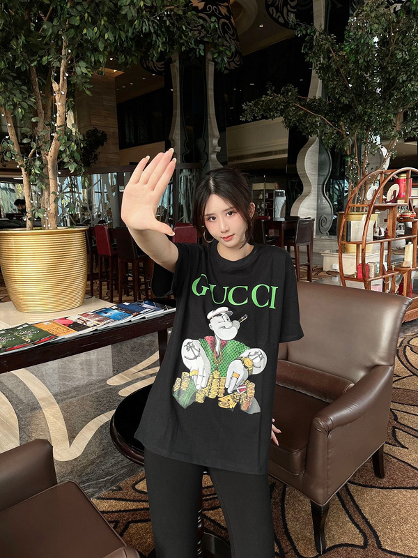 Футболка GUCCI Cartoon Print "Black" фото № 2