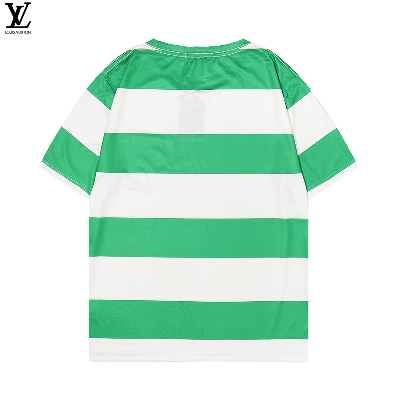 Футболка Louis Vuitton Striped "White/Green" фото № 2