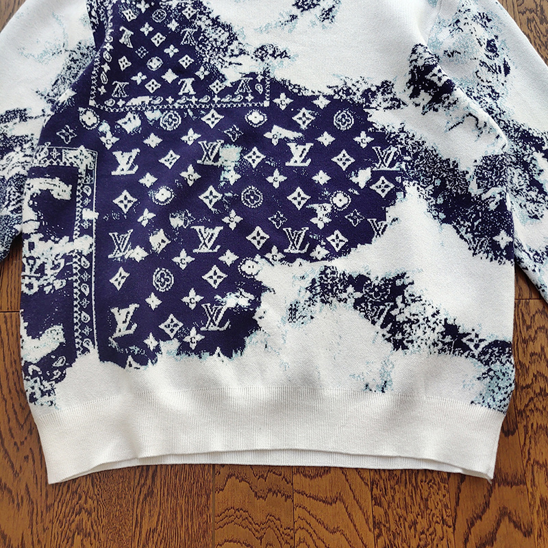 Лонгслив Louis Vuitton Double Color "White/Blue" фото № 7