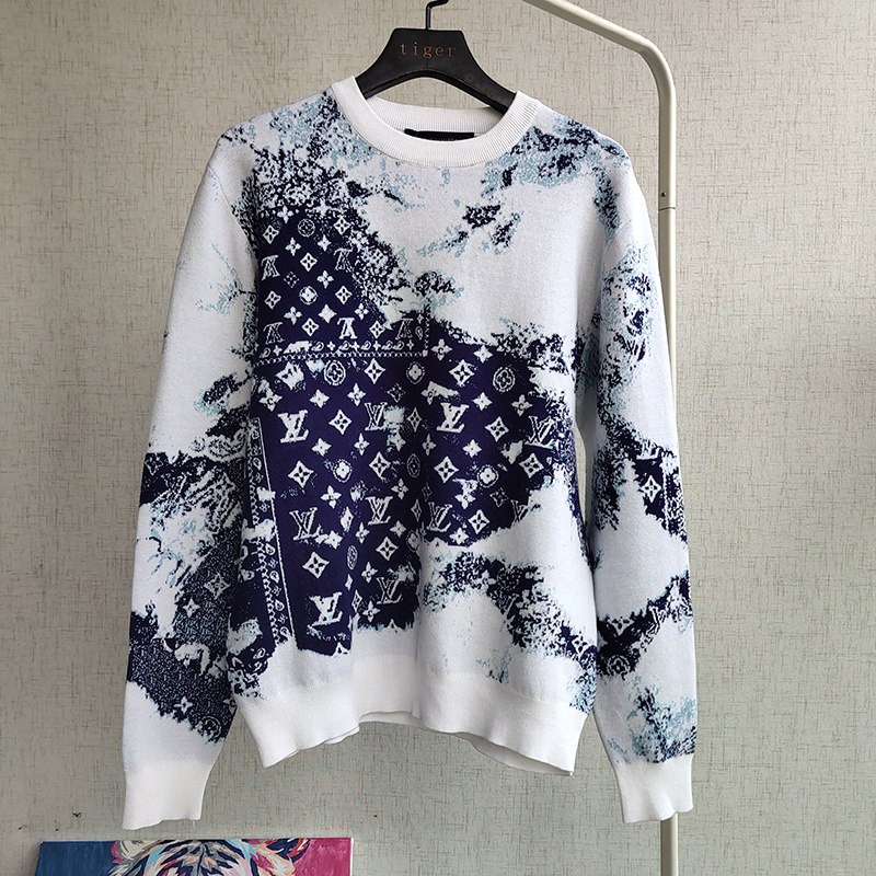 Лонгслив Louis Vuitton Double Color "White/Blue" фото № 2