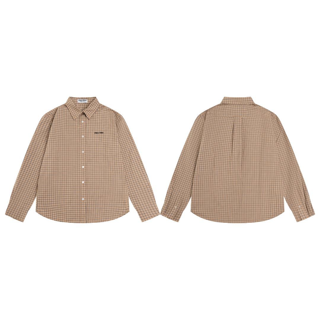 Рубашка Miu Miu Marking Cage "Brown" фото № 4