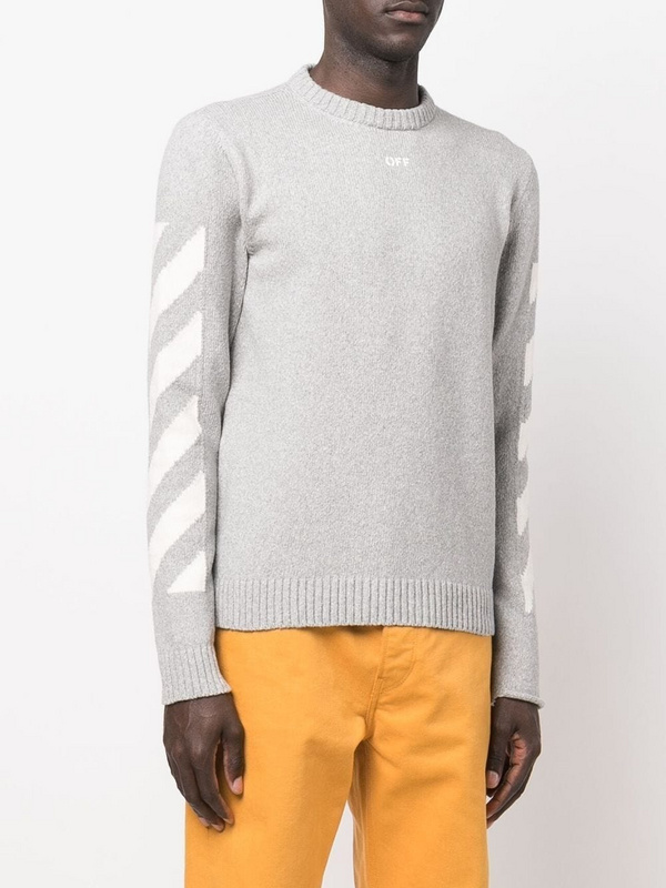 Лонгслив Off White Striped Sleeves "Gray" фото № 5