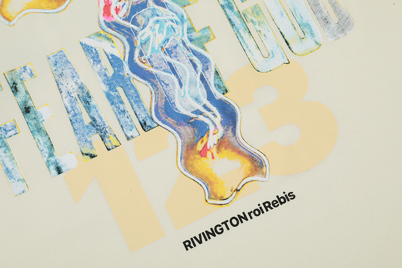 Лонгслив Rrr123 X Fear Of God With Logo "Beige" фото № 4