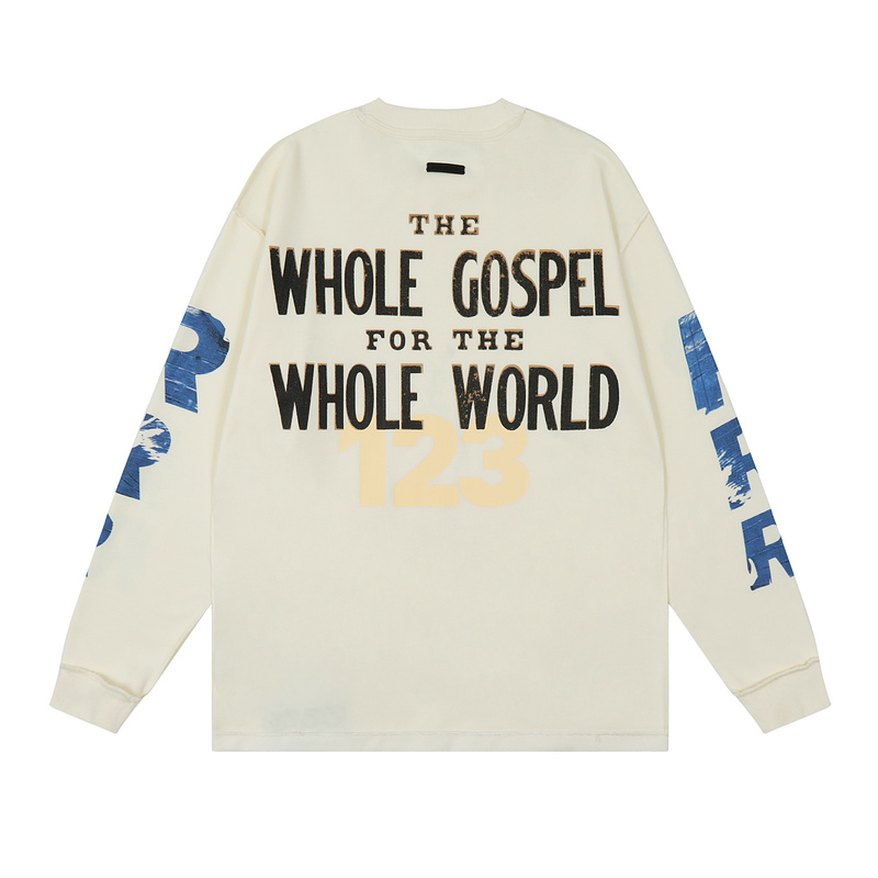 Лонгслив Rrr123 X Fear Of God With Logo "Beige" фото № 7