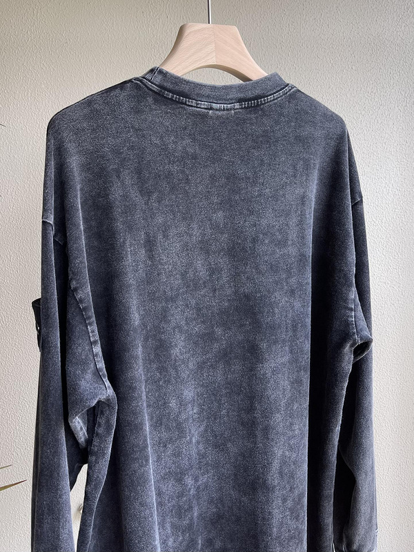 Лонгслив Stone Island With A Rectangular Stripe "Black" фото № 3