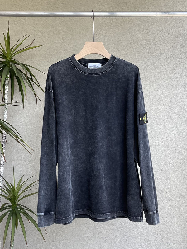 Лонгслив Stone Island With A Rectangular Stripe "Black" фото № 4