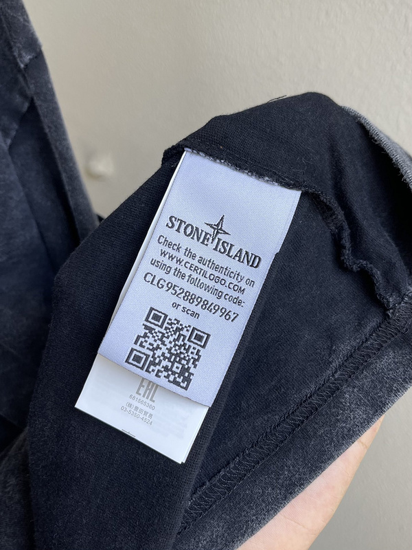 Лонгслив Stone Island With A Rectangular Stripe "Black" фото № 7